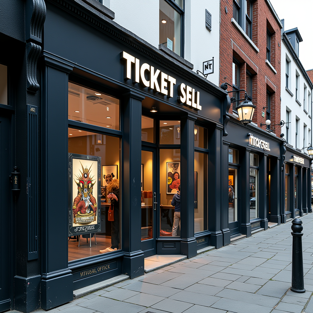 Map showing the location of Ticket Sell office at 28 O'Connell Street in Dublin, Ireland, where customers can buy tickets in person